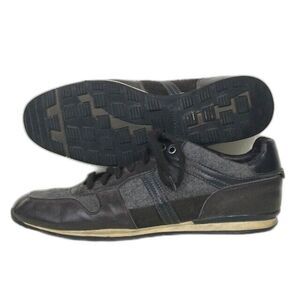 Hugo Boss Orange-Men Sz 45(12) Brown/Gray -Textile/Leather Dress Shoes- 50247227
